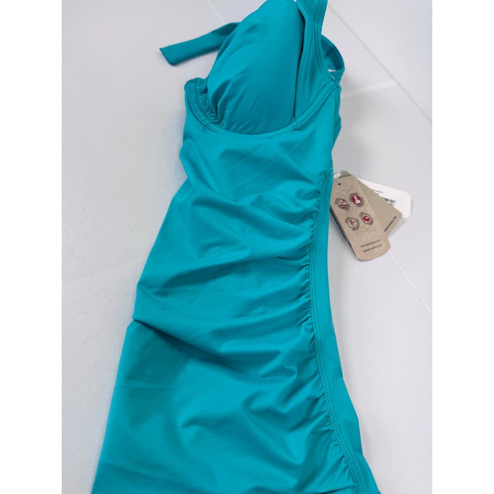 Tommy Bahama Pearl Underwire Full Coverage Tankini Top Ming Jade Womens XS C NWT - Picture 9 of 10